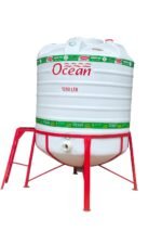 SELF CLEANING WATER TANK OCEAN WHITE WITH MS STAND - 1250LTR