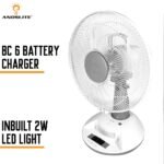 RECHARGABLE TABLE FAN ANDSLITE ELEGANT PLUS WITH INBUILT LED LIGHT - Image 2